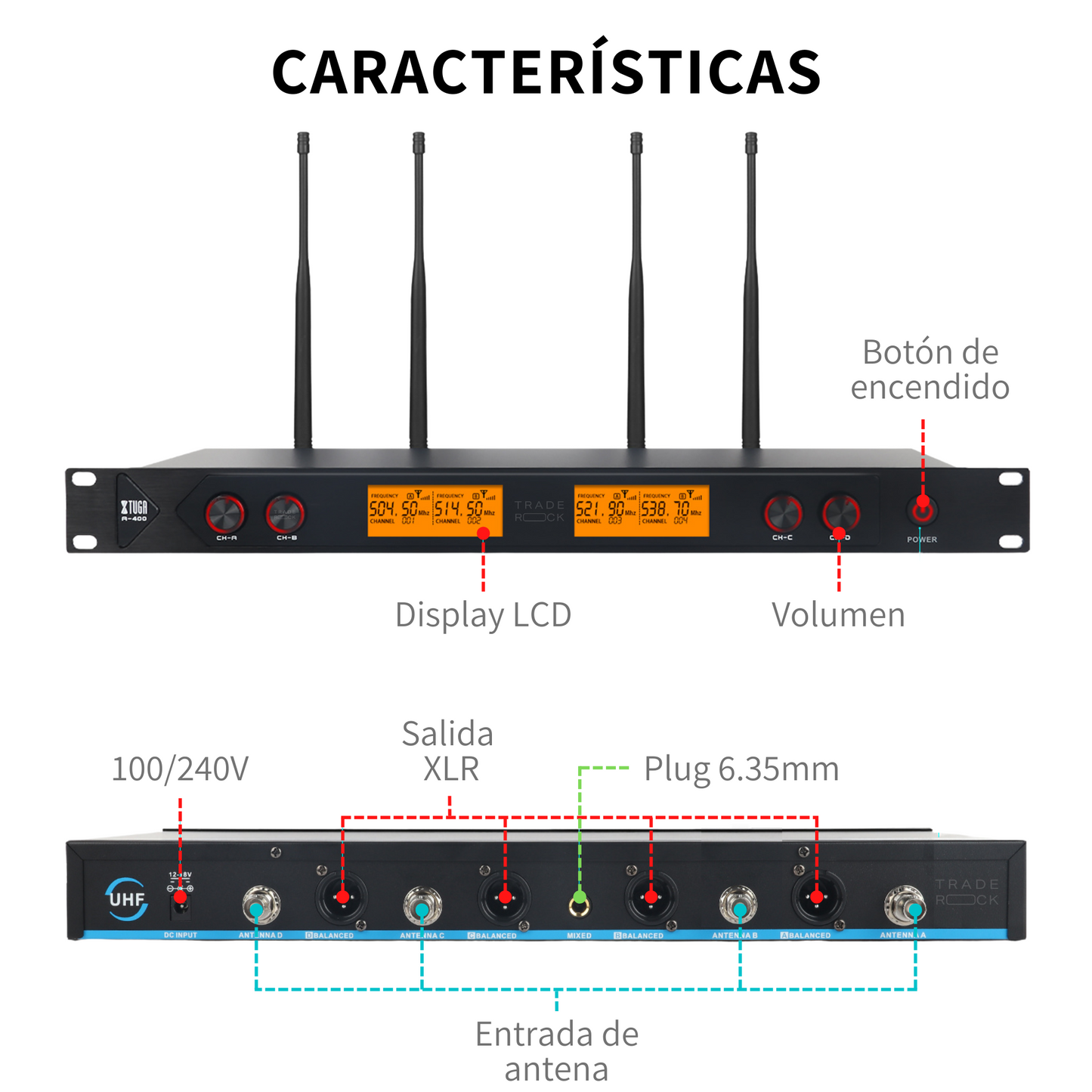 4 Micrófonos Inalámbricos