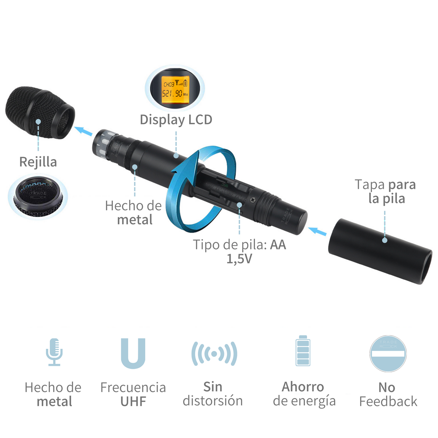 4 Micrófonos Inalámbricos