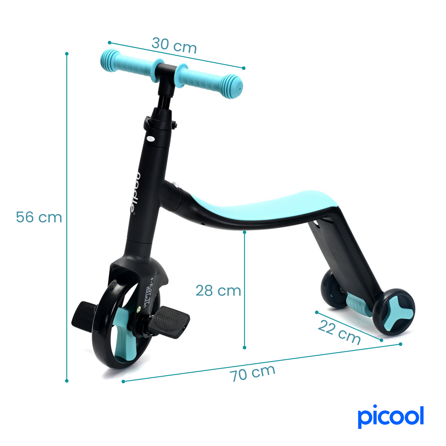 Triciclo 3 en 1 Pedales Infantil