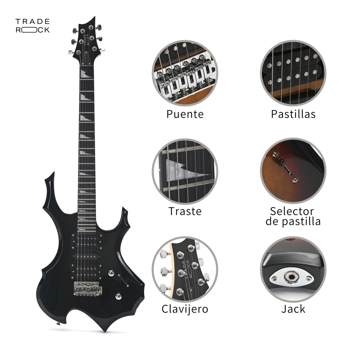 Kit de Guitarra Eléctrica con Amplificador y Accesorios