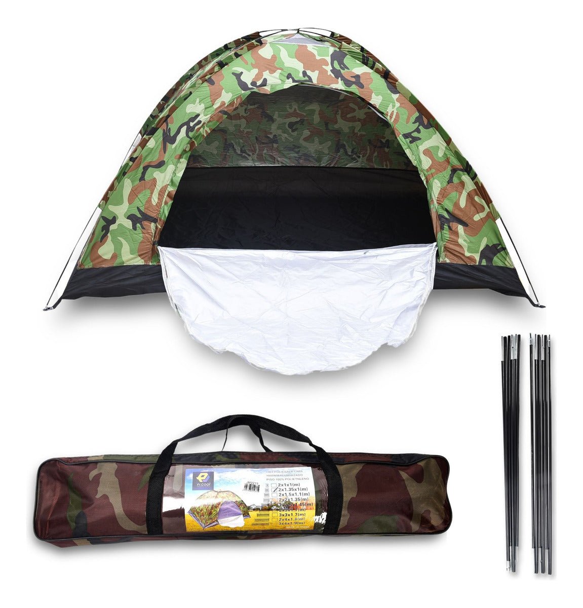 Casa de Campaña Impermeable 2 personas para Camping.