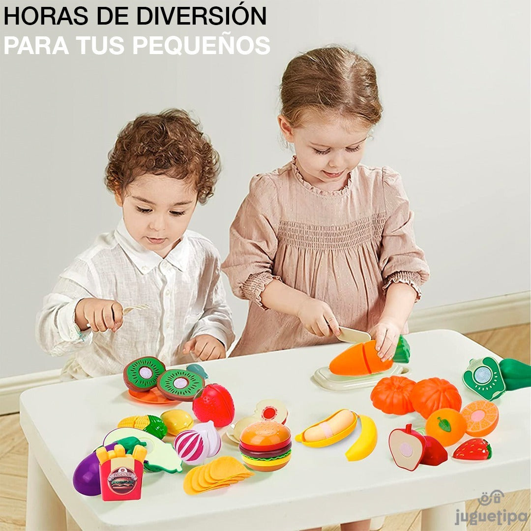 Juguete De Cocina Corta Frutas Verduras Velcro 23 Pzs Niños