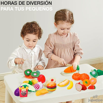 Juguete De Cocina Corta Frutas Verduras Velcro 23 Pzs Niños