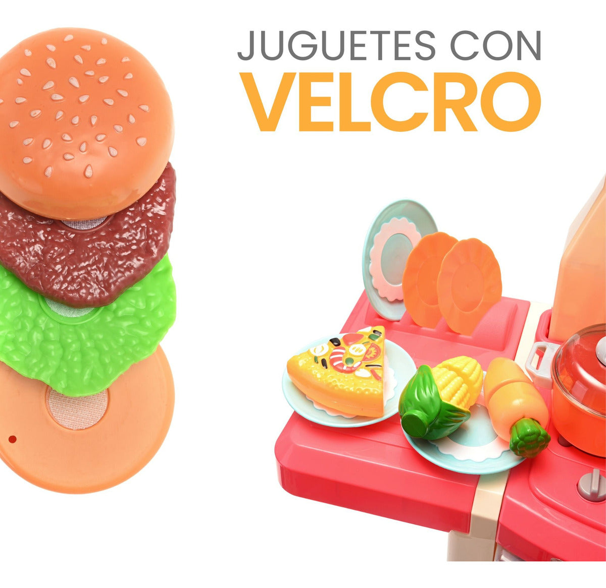 Cocina de juego para niños con luces y sonidos realistas