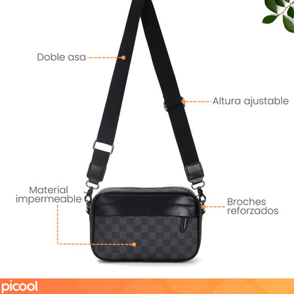 Bolso Crossbody Tipo Bandolera Impermeable de Cuero Sintético