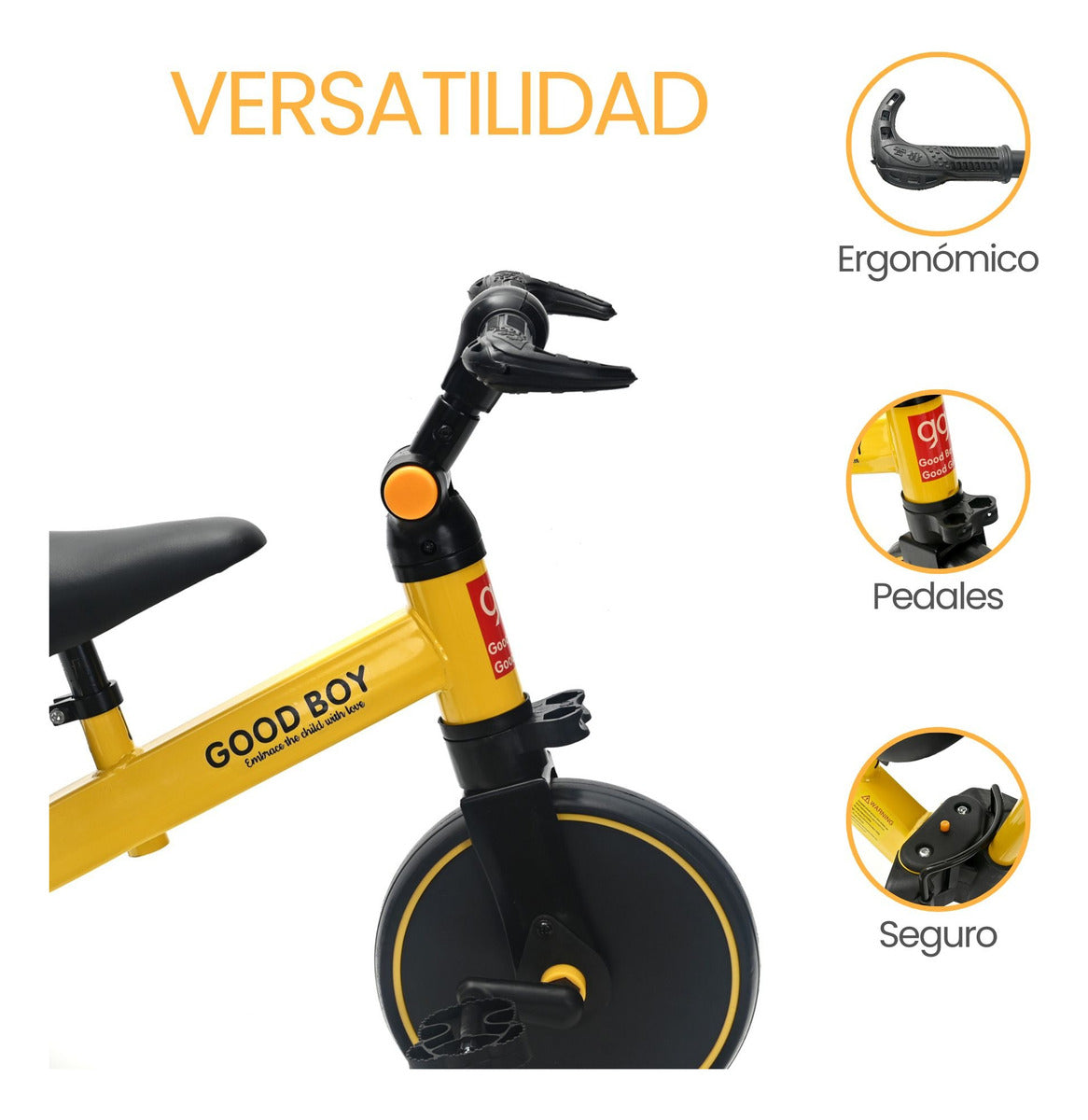 Triciclo 3 En 1 Pedales Bicicleta Equilibrio Infantil Niños