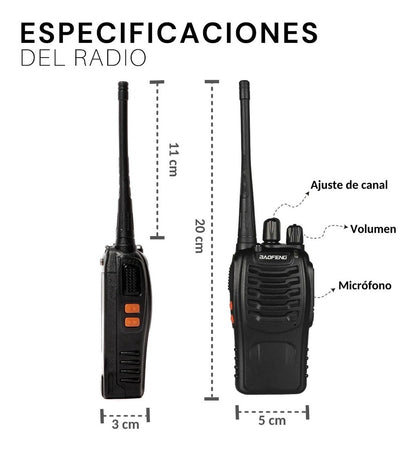 Kit de 6 Radios Baofeng Profesionales