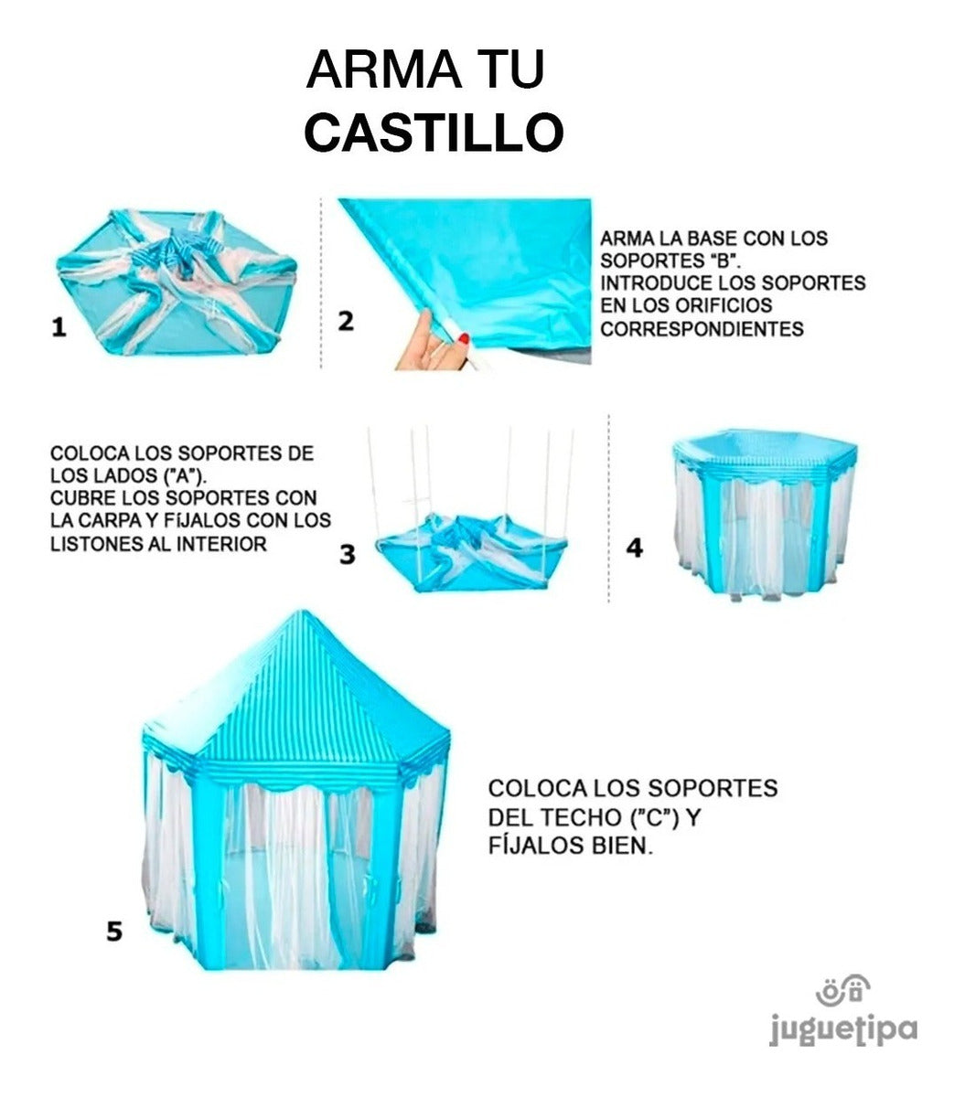 Castillo Princesa Casa Campaña Tienda Facil De Armar