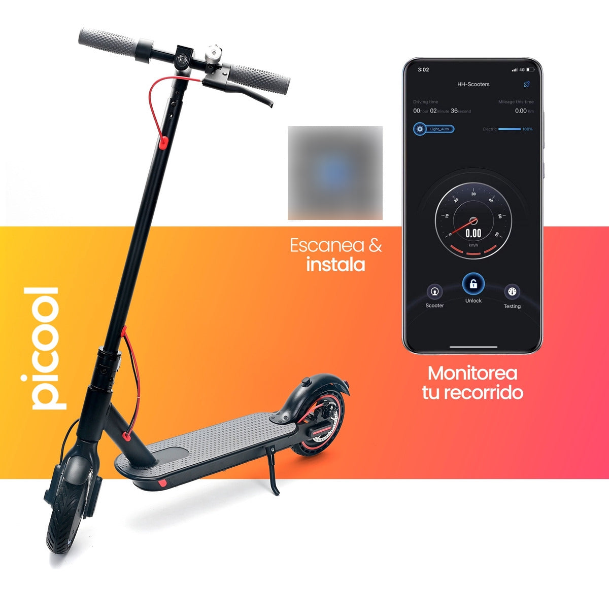 Scooter Eléctrico Plegable - 350W - 30KM