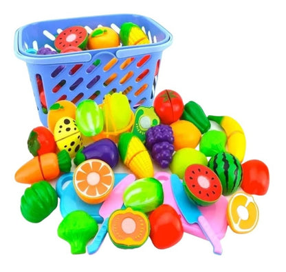 Juguete De Cocina Corta Frutas Verduras Velcro 23 Pzs Niños