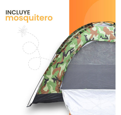 Casa de Campaña Impermeable 2 personas para Camping.