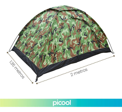 Casa de Campaña Impermeable 2 personas para Camping.