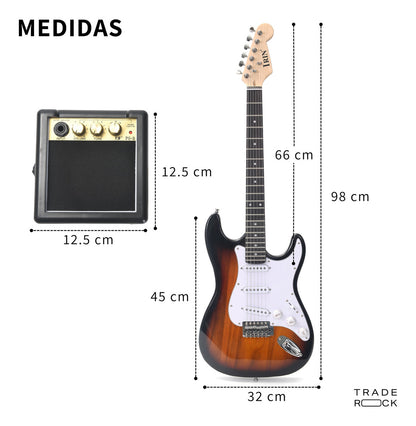 Kit de Guitarra Eléctrica con Amplificador y Accesorios