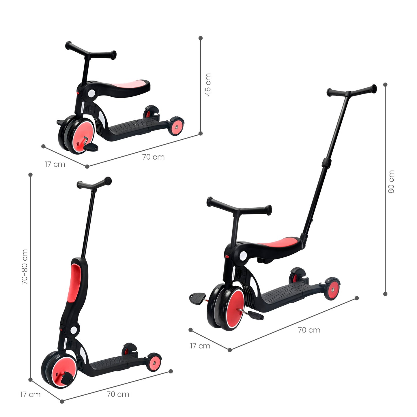 Scooter triciclo bicicleta de equilibrio 5 en 1 Niños